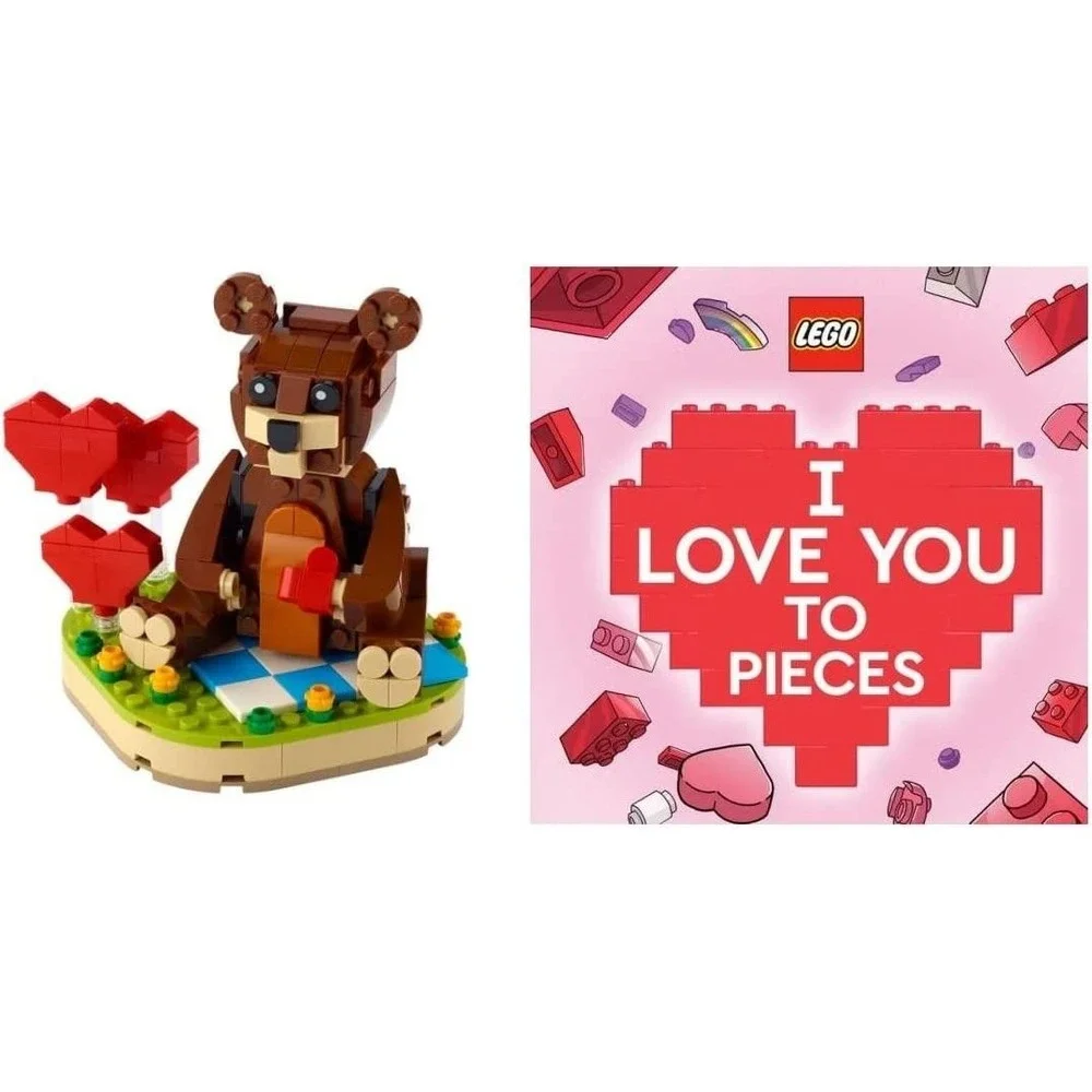 Lego Gift Set Valentine Bear 40462 and Lego I Love You Book Exclusive Set